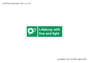 Lifebuoy with line and light